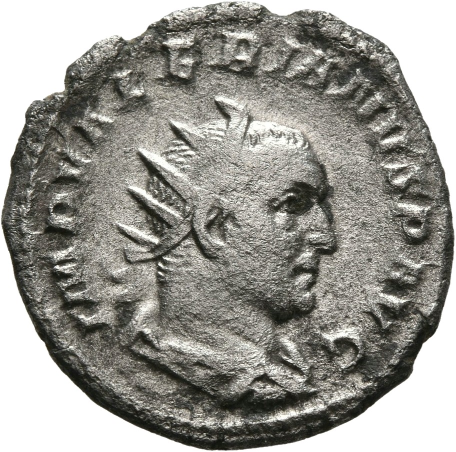 RIC V Valerian 233 Valerian obverse, Bust of Valerian, radiate, draped, right