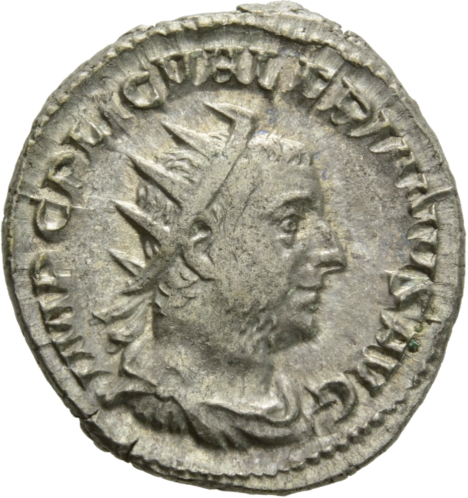 RIC V Valerian 238 Valerian obverse, Bust of Valerian, radiate, draped, right