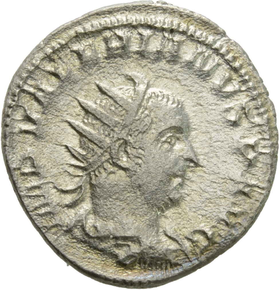 RIC V Valerian 241 Valerian obverse, Bust of Valerian, radiate, draped, right