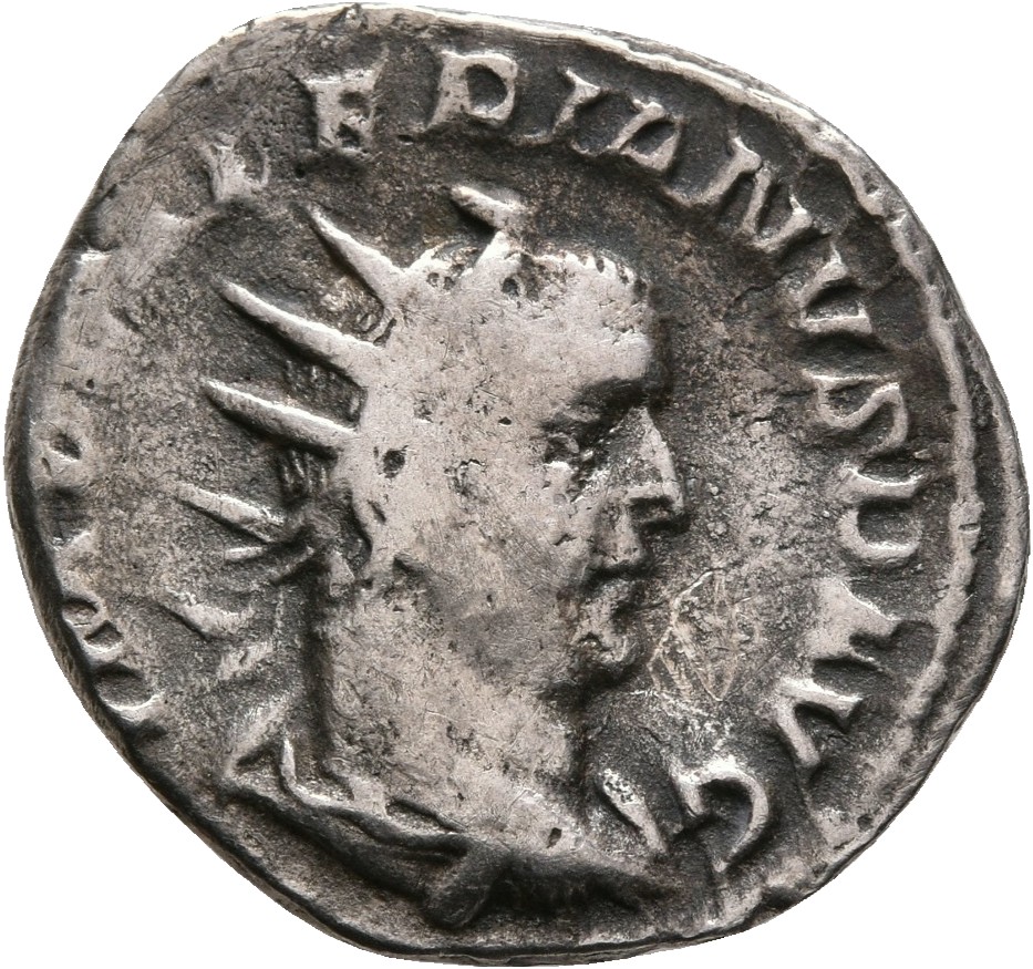 RIC V Valerian 245c Valerian obverse, Bust of Valerian, radiate, draped, cuirassed, right