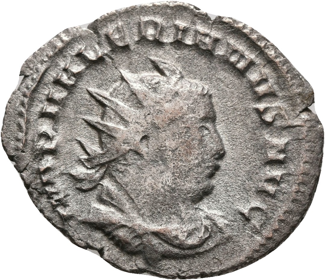 RIC V Valerian 256 Valerian obverse, Bust of Valerian, radiate, draped, right
