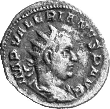 RIC V Valerian 271 Valerian obverse, Bust of Valerian, radiate, draped, right