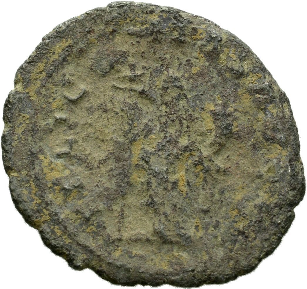 RIC V Valerian 282c Valerian reverse, Felicitas, draped, standing left, holding caduceus in right hand and cornucopiae in ...