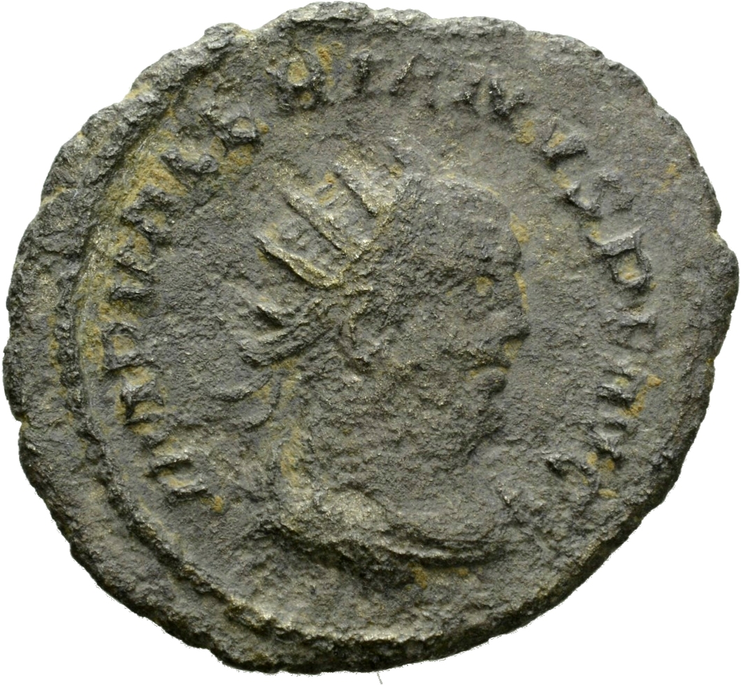RIC V Valerian 282c Valerian obverse, Bust of Valerian, radiate, draped, cuirassed, right