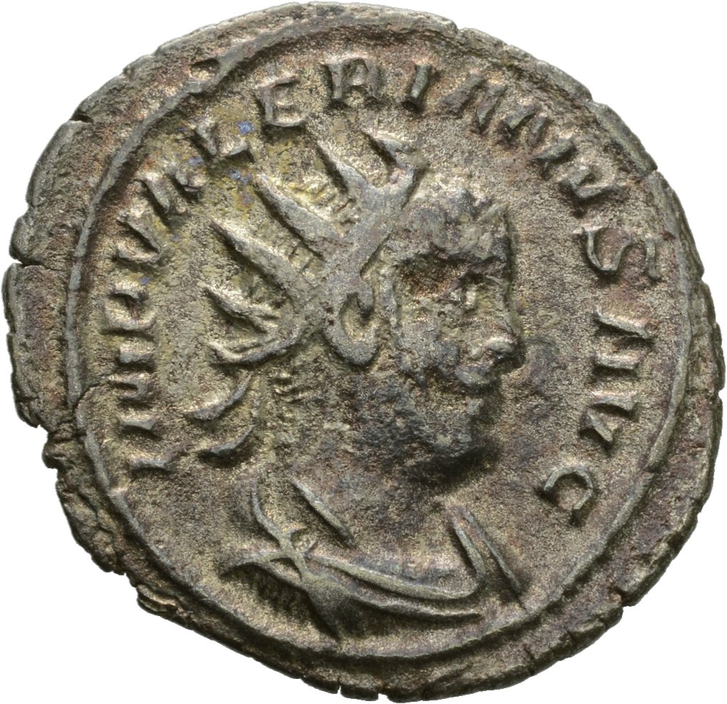 RIC V Valerian 283a Valerian obverse, Bust of Valerian, radiate, draped, right