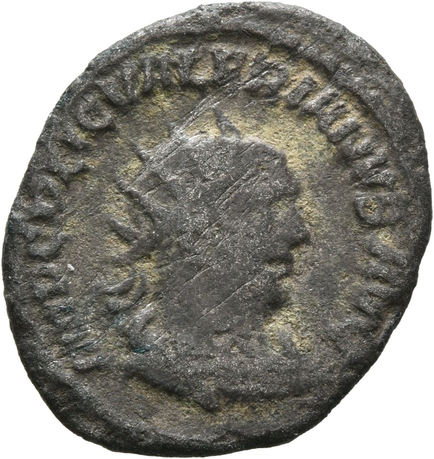 RIC V Valerian 286 Valerian obverse, Bust of Valerian, radiate, draped, right