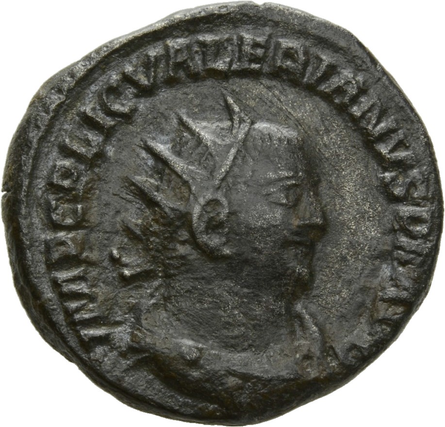 RIC V Valerian 287a Valerian obverse, Bust of Valerian, radiate, draped, right