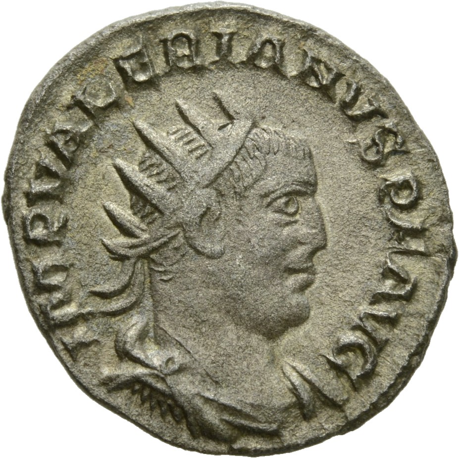 RIC V Valerian 288 Valerian obverse, Bust of Valerian, radiate, draped, right