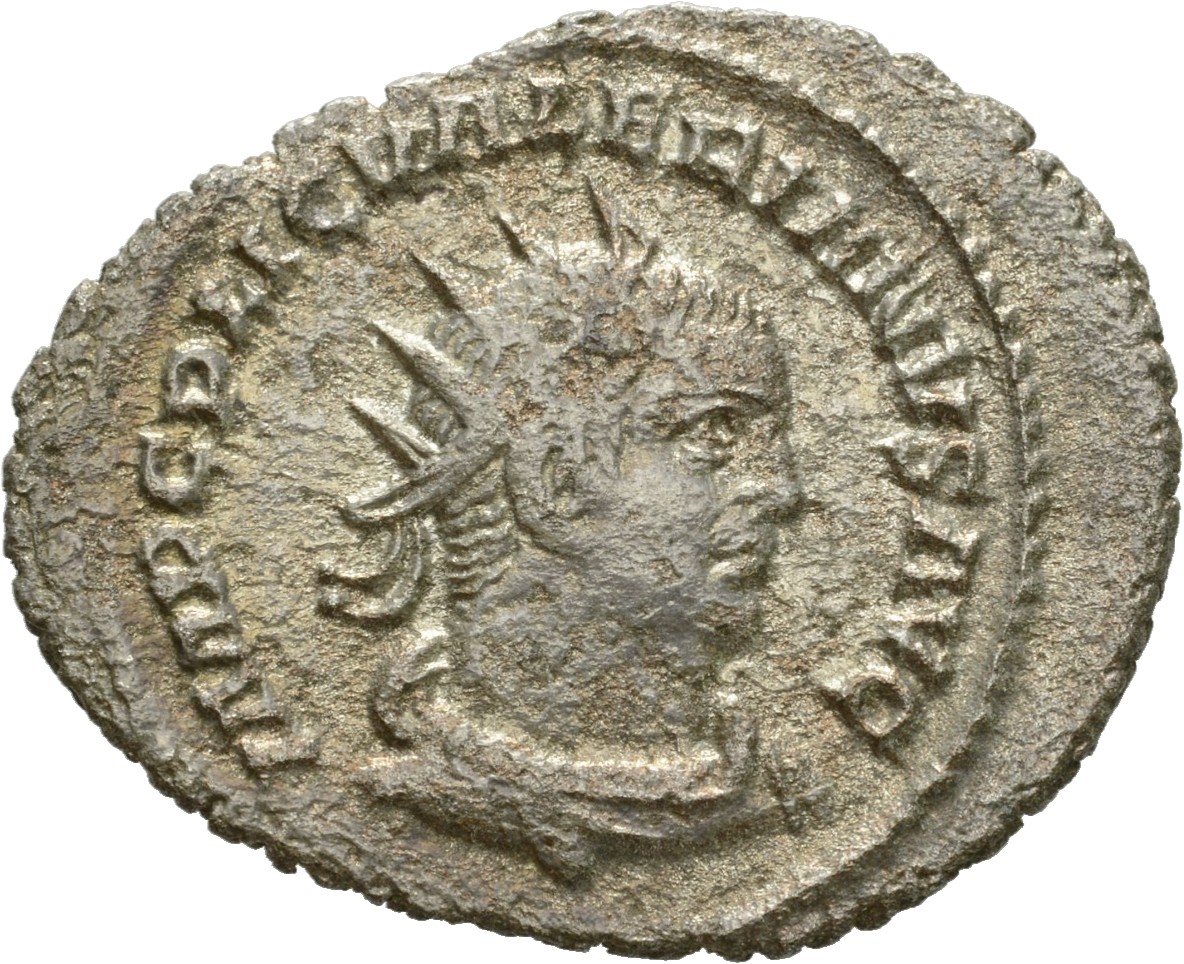 RIC V Valerian 292 Valerian obverse, Bust of Valerian, radiate, draped, right