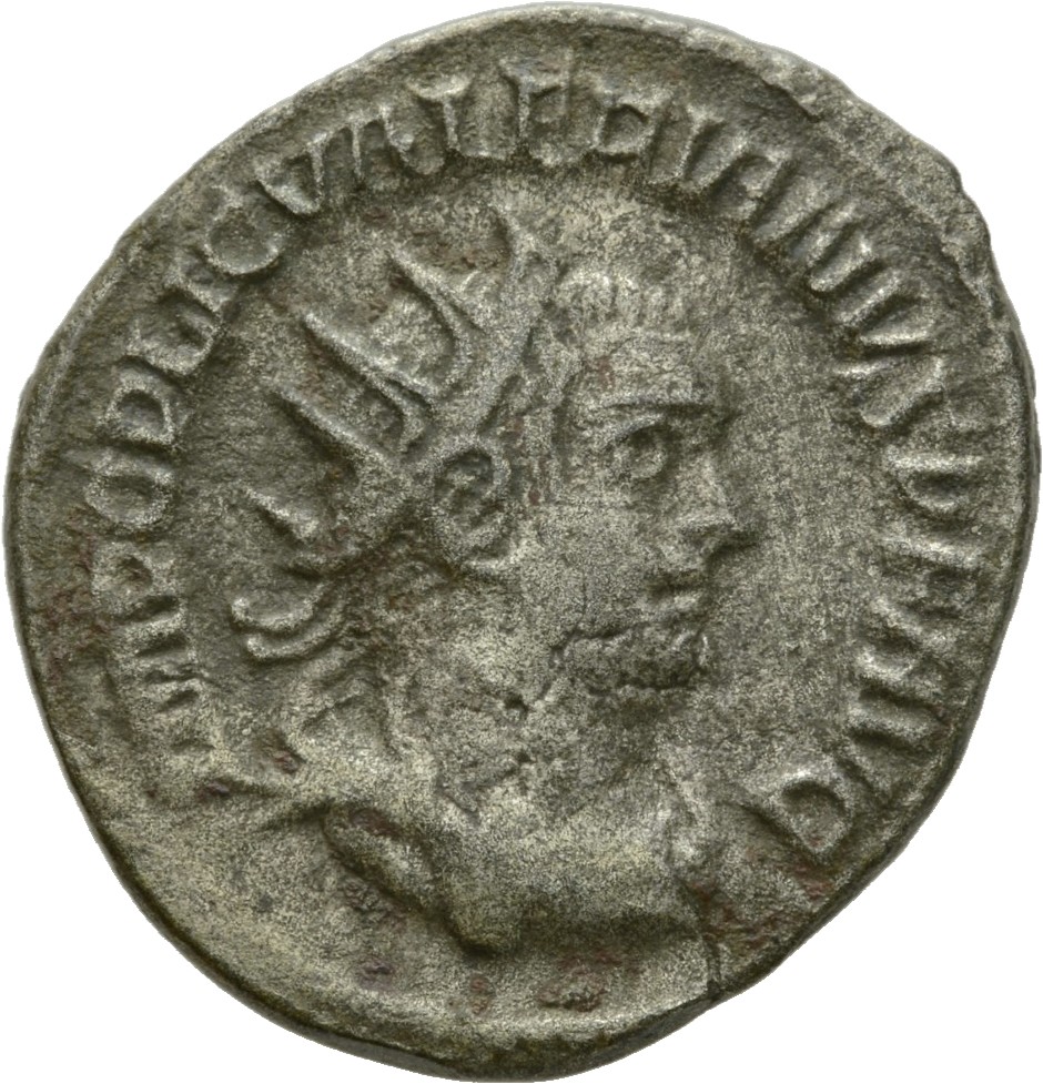 RIC V Valerian 293a Valerian obverse, Bust of Valerian, radiate, draped, right