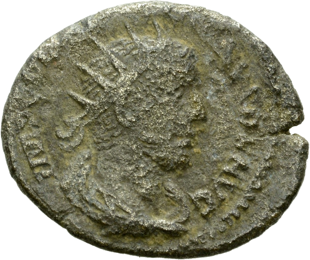 RIC V Valerian 293c Valerian obverse, Bust of Valerian, radiate, draped, cuirassed, right