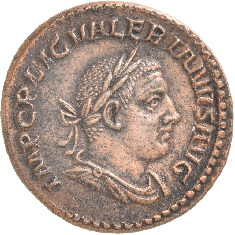 RIC V Valerian 47 Valerian obverse, Bust of Valerian, laureate, draped, cuirassed, right