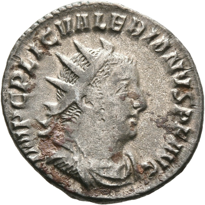 RIC V Valerian 72cA Valerian obverse, Bust of Valerian, radiate, draped, cuirassed, right