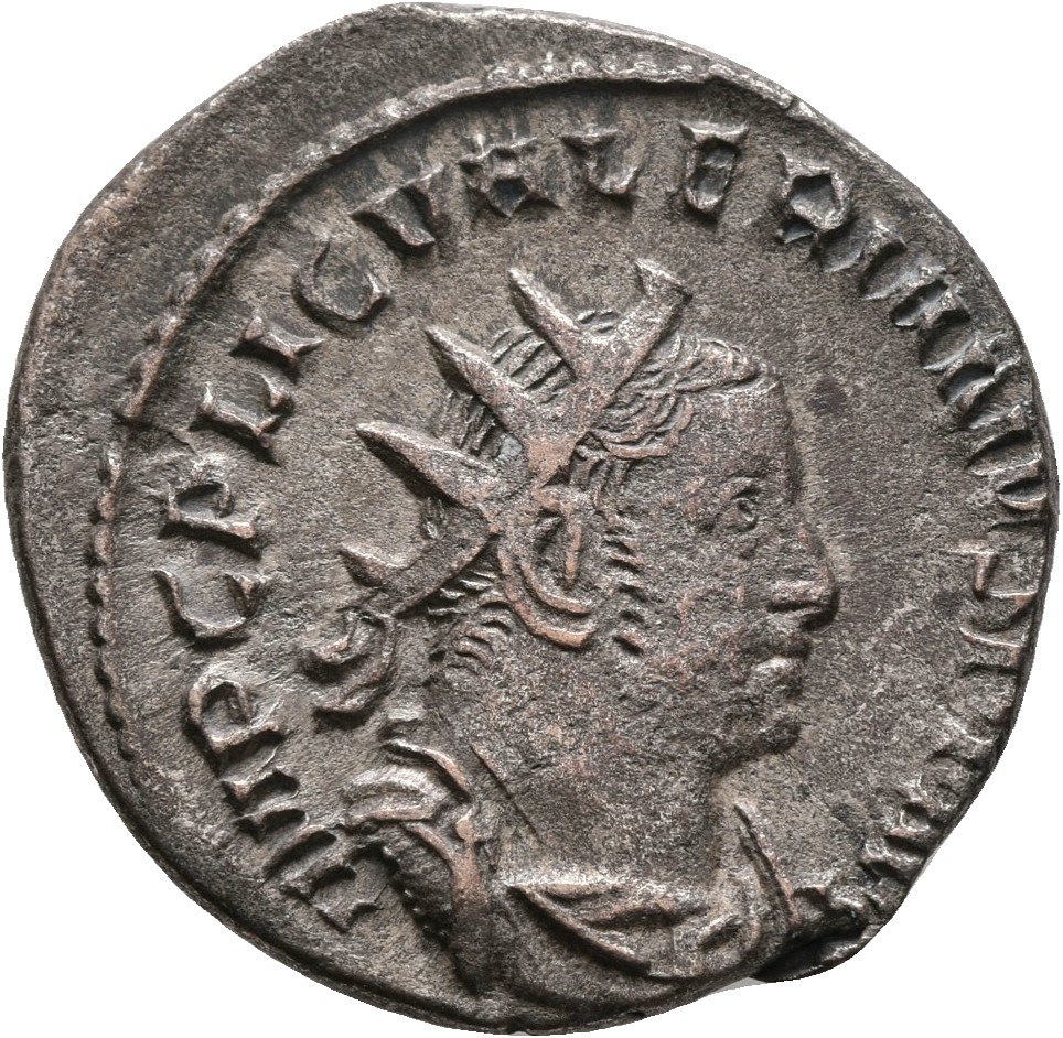 RIC V Valerian 72cA Valerian obverse, Bust of Valerian, radiate, draped, cuirassed, right