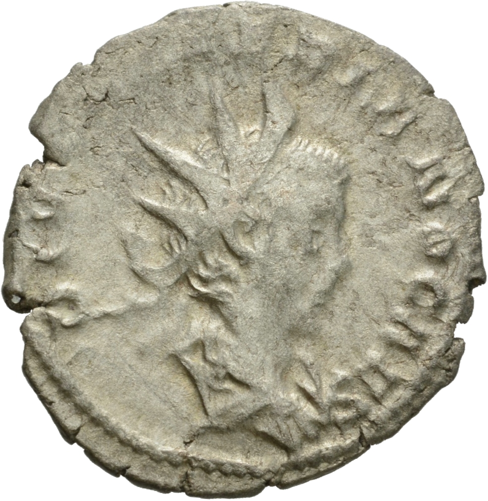 RIC V Valerian II 10 Valerian obverse, Bust of Valerian II, radiate, draped, right