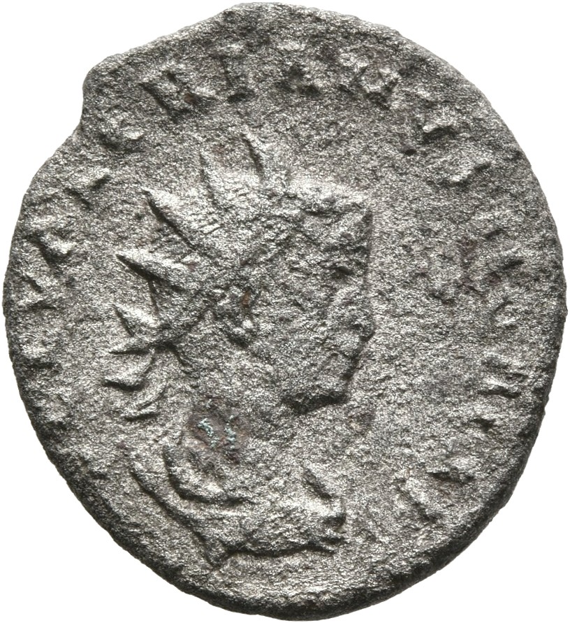RIC V Valerian II 20 Valerian obverse, Bust of Valerian II, radiate, draped right