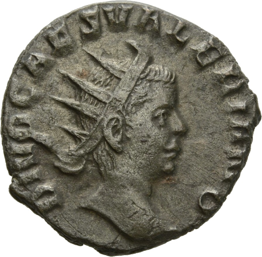 RIC V Valerian II 24k Valerian obverse, Head of Valerian II, radiate, right