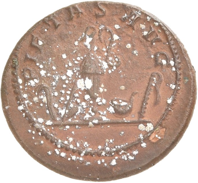 RIC V Valerian II 30 Valerian reverse, Valerian II, standing left, holding ensign in right hand and sceptre in left hand
