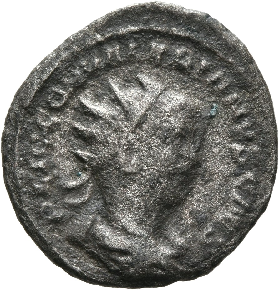 RIC V Valerian II 54 Valerian obverse, Bust of Valerian II, radiate, draped, right