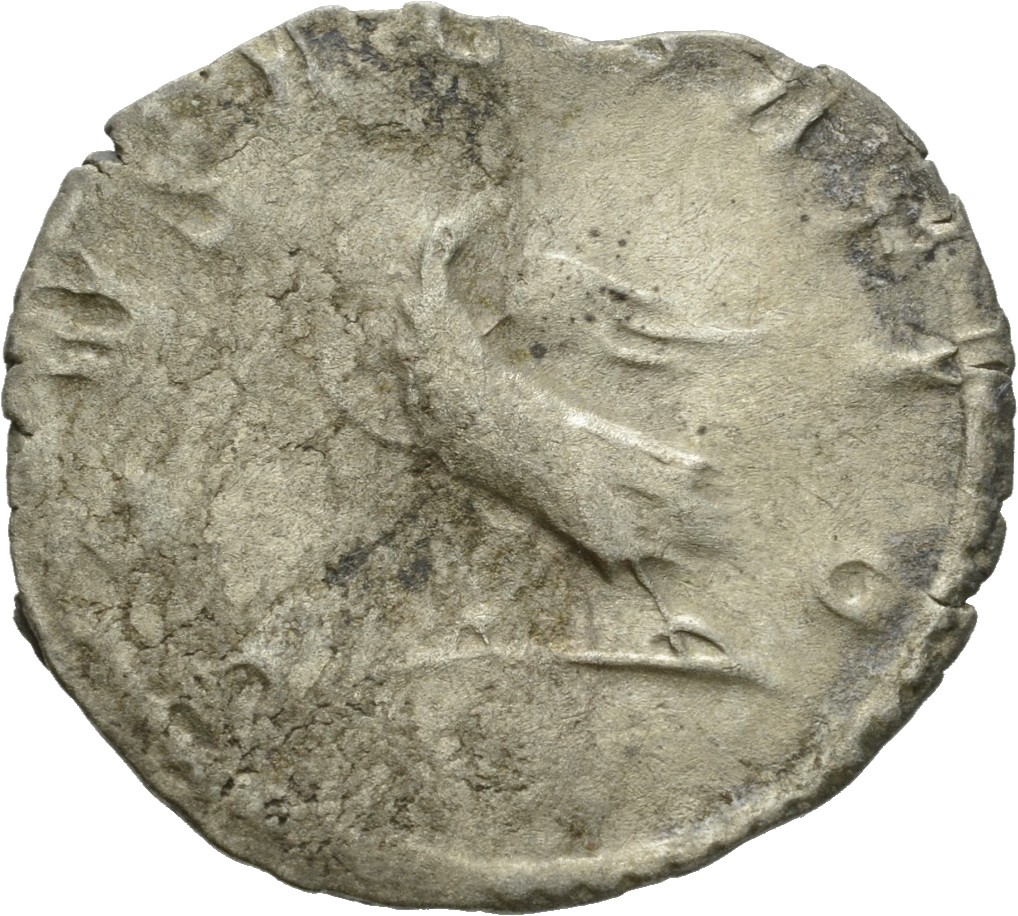 RIC V Valerian II 8 Valerian reverse, Eagle, standing right or left, sometimes on globe