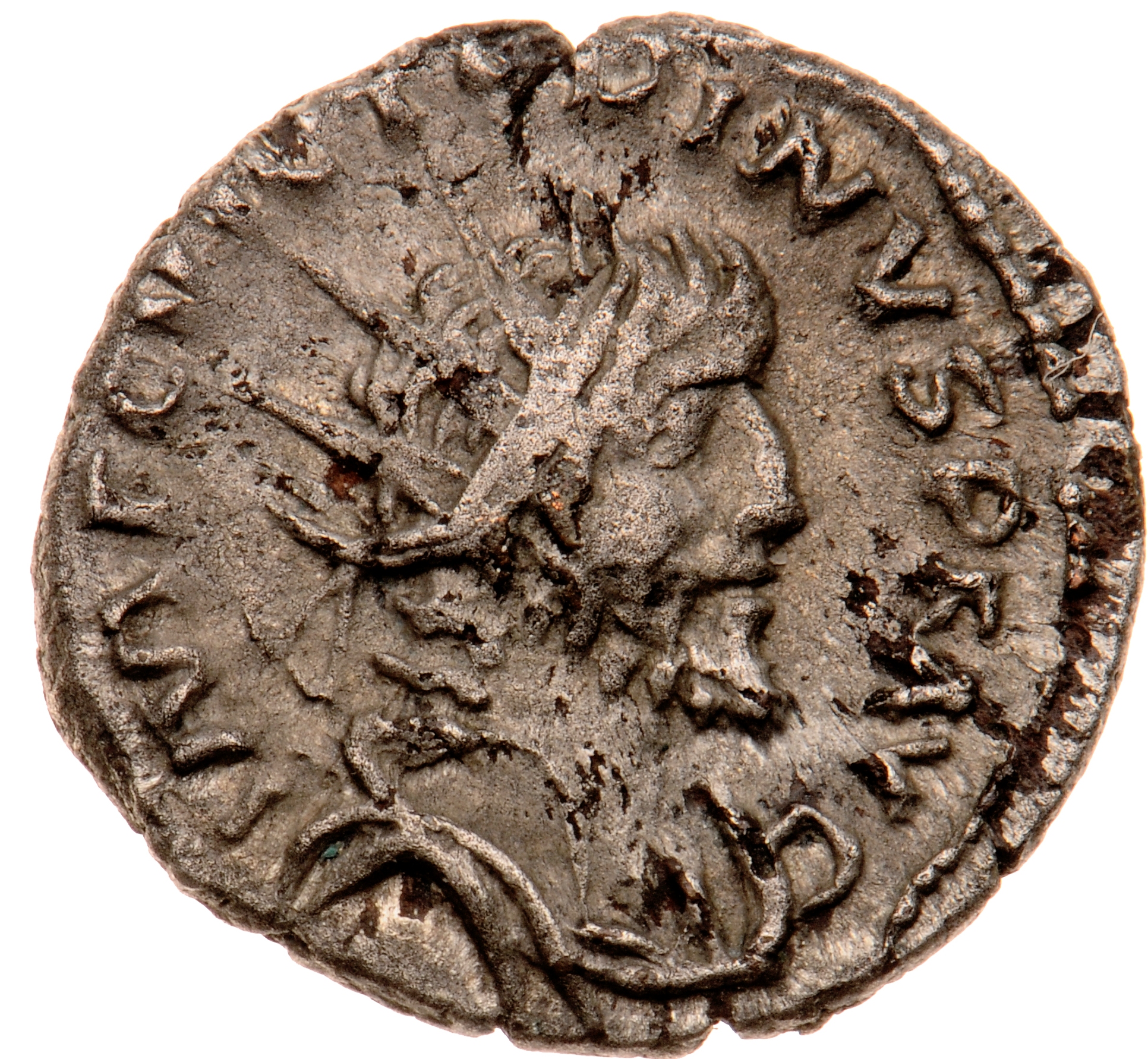 RIC V Victorinus 115 Victorinus obverse, Bust of Victorinus, radiate, cuirassed, right
