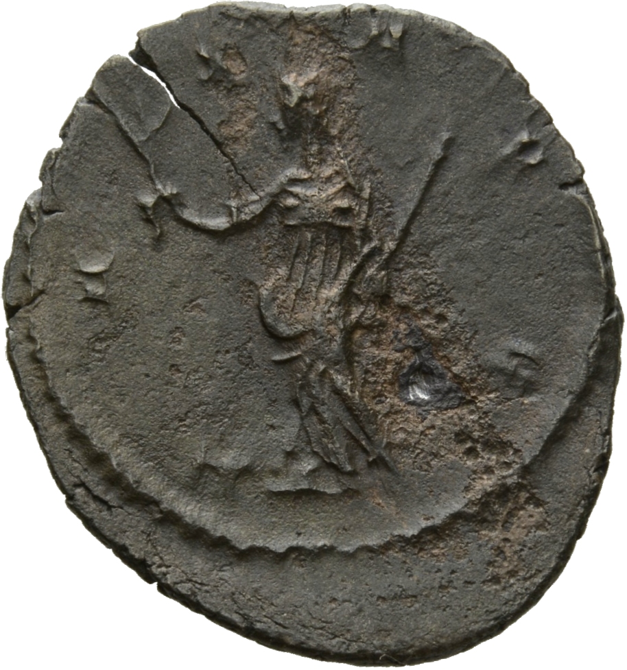 RIC V Victorinus 116 Victorinus reverse, Pax, draped, standing left, holding olive-branch in right hand and sceptre in lef...