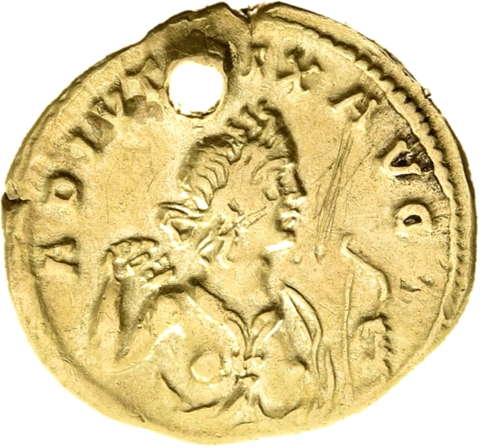 RIC V Victorinus 4 Victorinus reverse, Bust of Diana, draped, right, holding bow in right hand and drawing arrow from quiv...