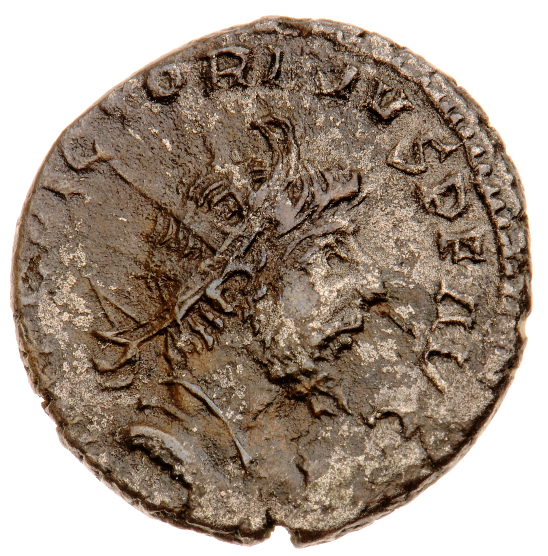 RIC V Victorinus 64 Victorinus obverse, Bust of Victorinus, radiate, draped, cuirassed, right