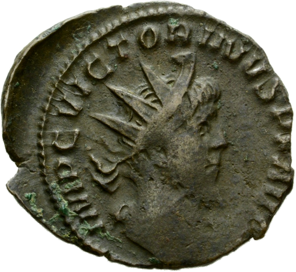 RIC V Victorinus 67 Victorinus obverse, Bust of Victorinus, radiate, draped, right, or bust of Victorinus, radiate, draped...