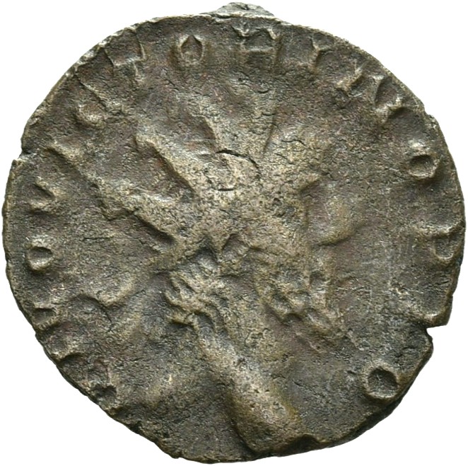 RIC V Victorinus 83 Victorinus obverse, Bust of Victorinus, radiate, draped, right