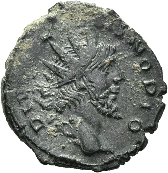 RIC V Victorinus 83 Victorinus obverse — Bust of Victorinus, radiate, draped, right