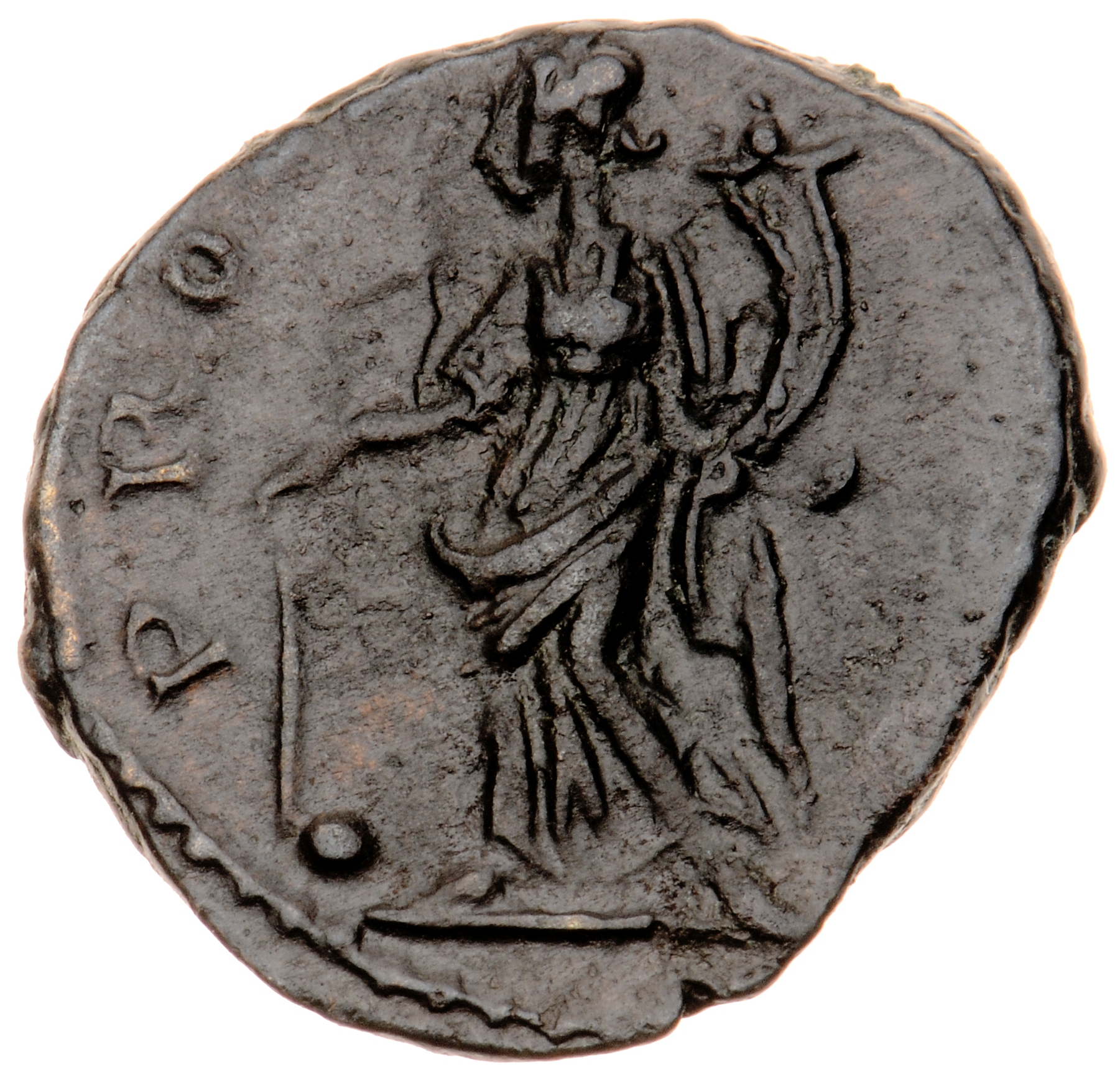 RIC V Victorinus 88 Victorinus reverse, Providentia, draped, standing left, holding baton in right hand and sceptre in lef...