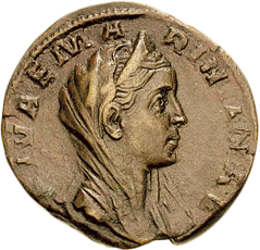 RIC V Victorinus 9 Victorinus reverse, Victorinus, draped, cuirassed, riding left, treading down enemy