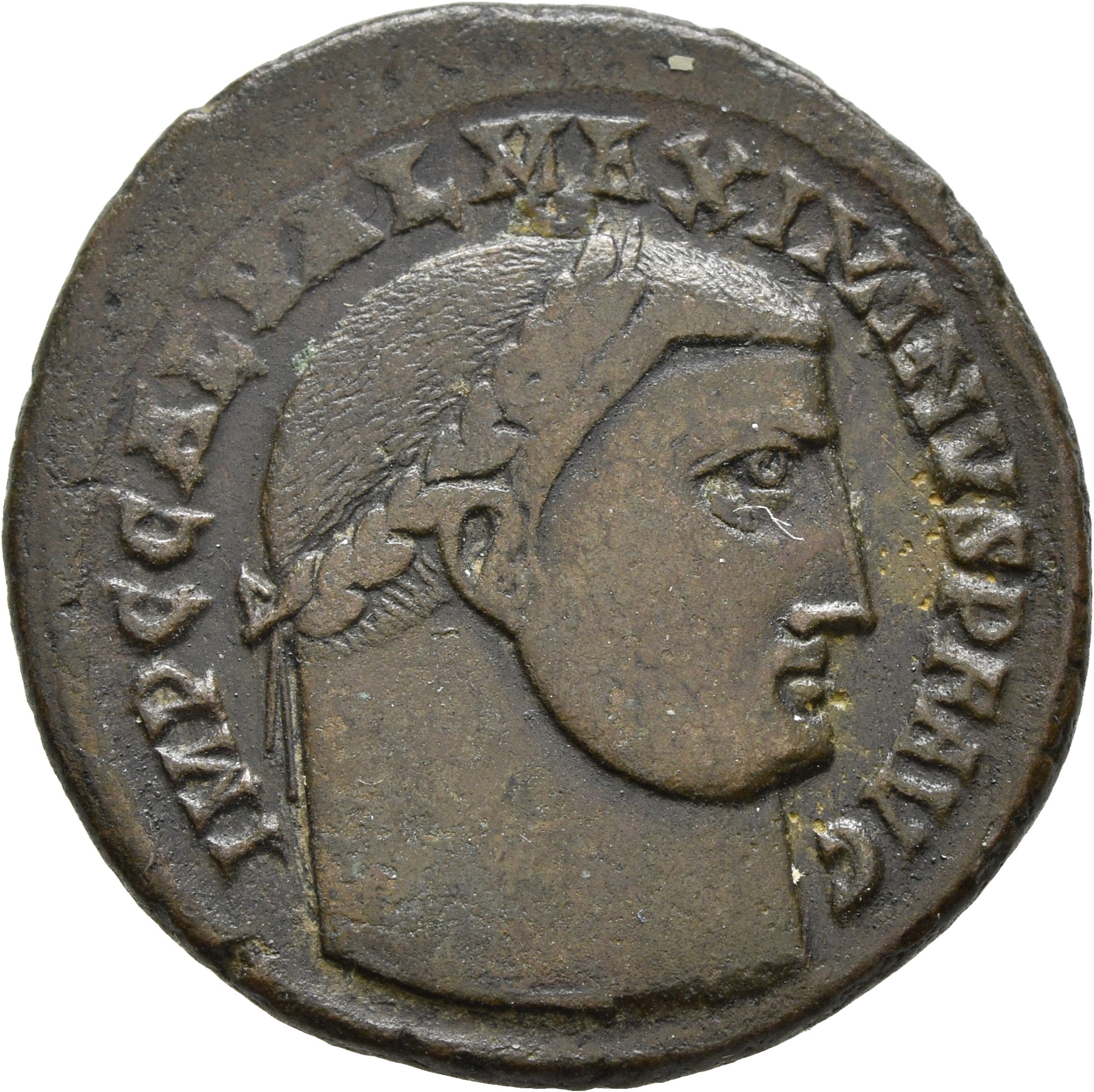 RIC VI Alexandria 139b Maximinus Daia obverse, Head of Maximinus Daia, laureate, right