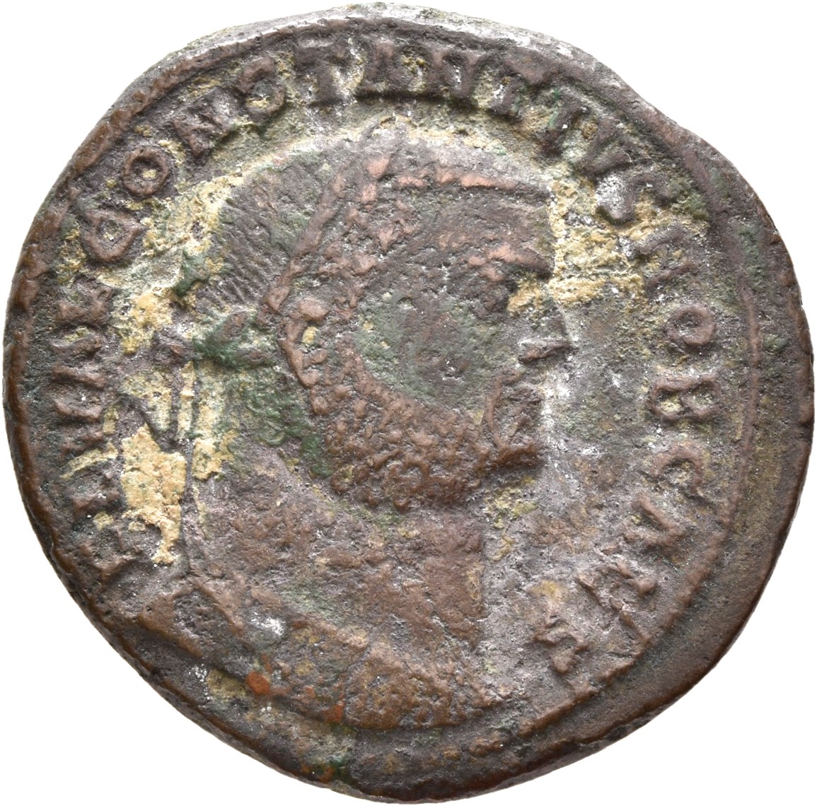 RIC VI Alexandria 33a Diocletian obverse, Head of Constantius Chlorus, laureate, right