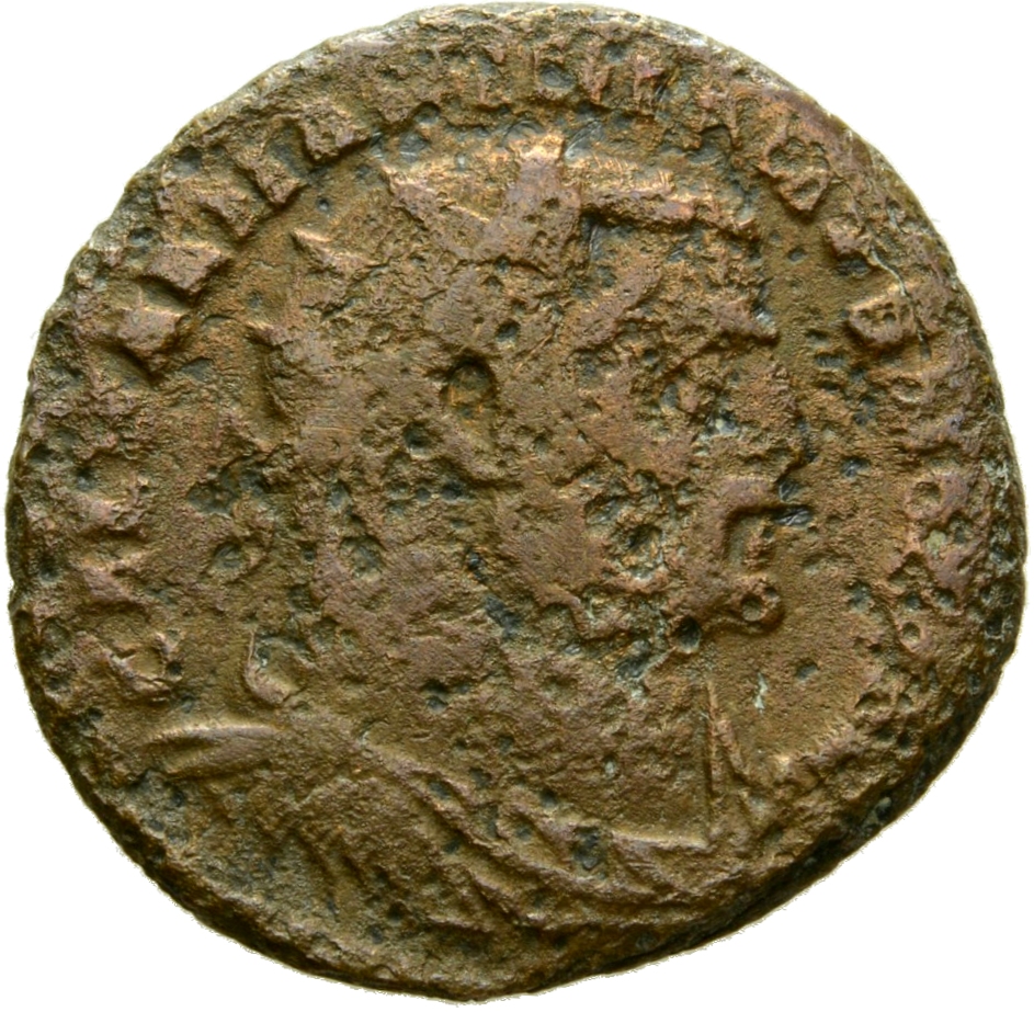 RIC VI Alexandria 48b Diocletian obverse, Bust of Galerius, radiate, draped, cuirassed, right