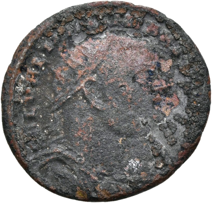 RIC VI Alexandria 48b Diocletian obverse — Bust of Galerius, radiate, draped, cuirassed, right