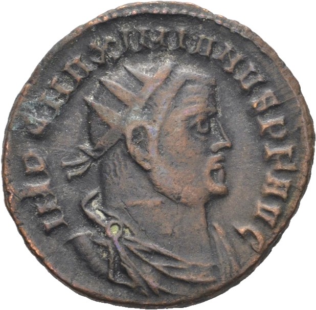 RIC VI Alexandria 59b Maximinus Daia obverse, Bust of Galerius, radiate, draped, cuirassed, right