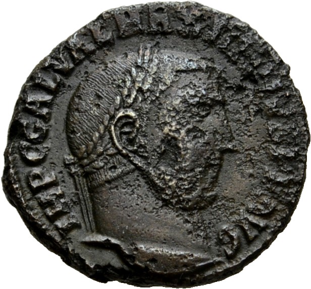 RIC VI Antioch 164b Maximinus Daia obverse, Head of Maximinus Daia, laureate, right