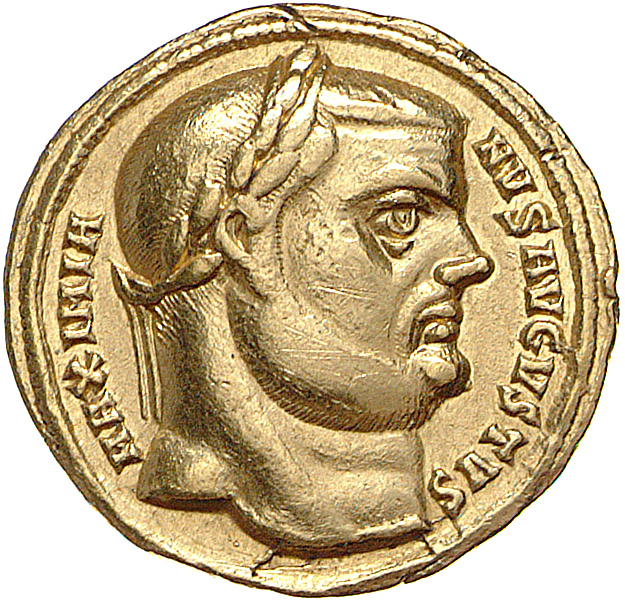 RIC VI Antioch 30 Diocletian obverse, Head of Maximian, laureate, right