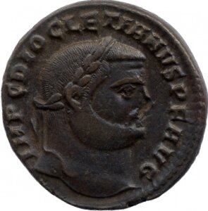 RIC VI Antioch 54a Diocletian obverse — Head of Diocletian, laureate, right