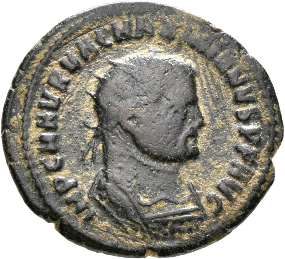RIC VI Antioch 60b Diocletian obverse — Bust of Maximian, radiate, cuirassed, right