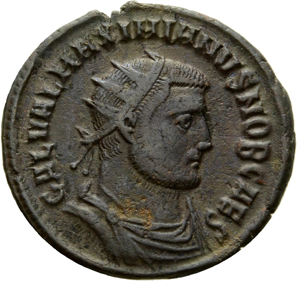RIC VI Antioch 61b Diocletian obverse, Bust of Galerius,, radiate, draped, cuirassed, right