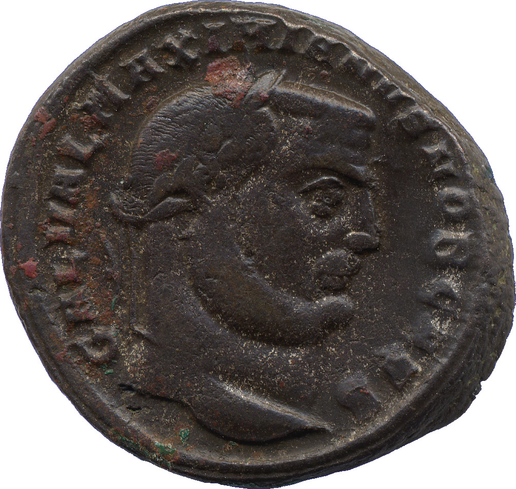 RIC VI Antioch 71b Maximinus Daia obverse, Head of Maximinus Daia, laureate, right