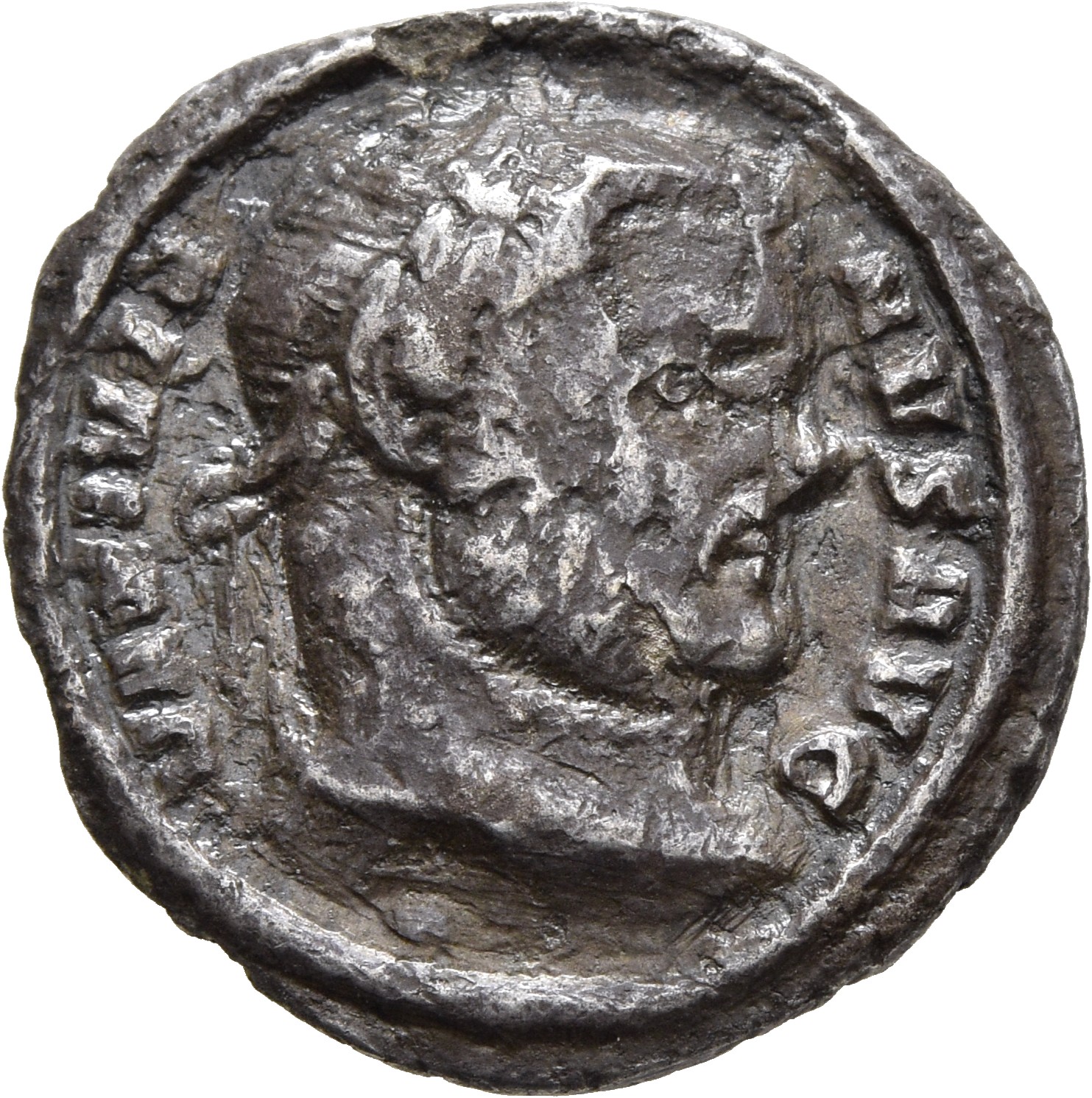 RIC VI Aquileia 16b Maximian obverse — Head of Maximian, laureate, right
