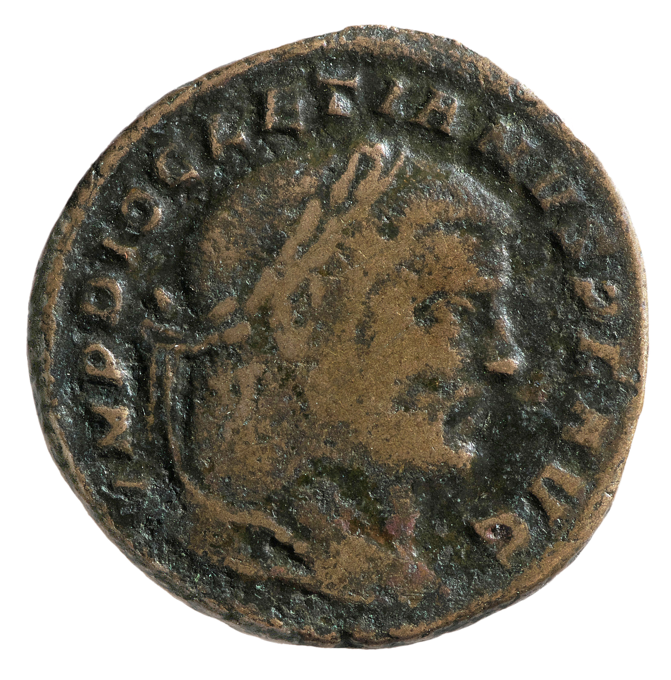 RIC VI Aquileia 29a Maximian obverse, Head of Diocletian, laureate, right