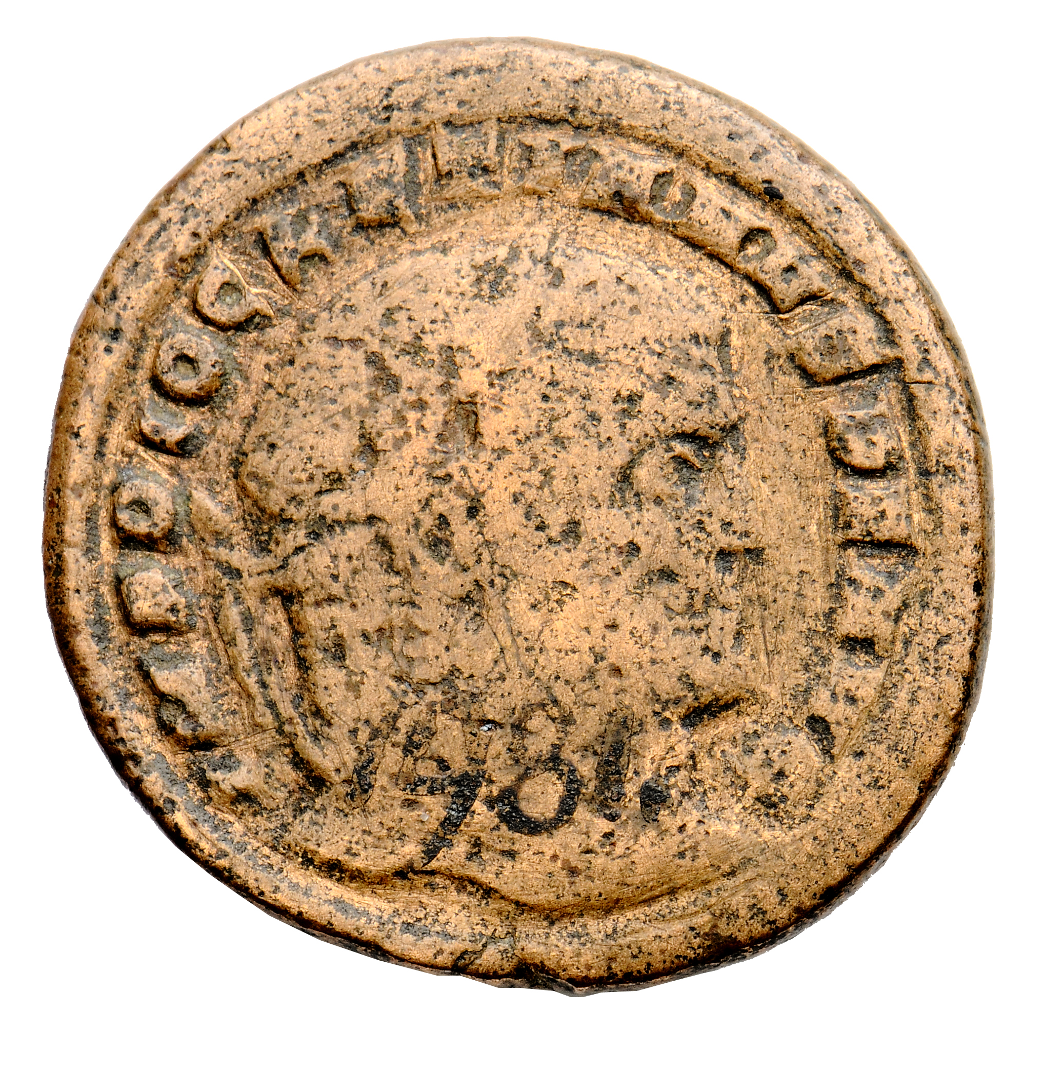 RIC VI Aquileia 33a Maximian obverse, Head of Diocletian, laureate, right