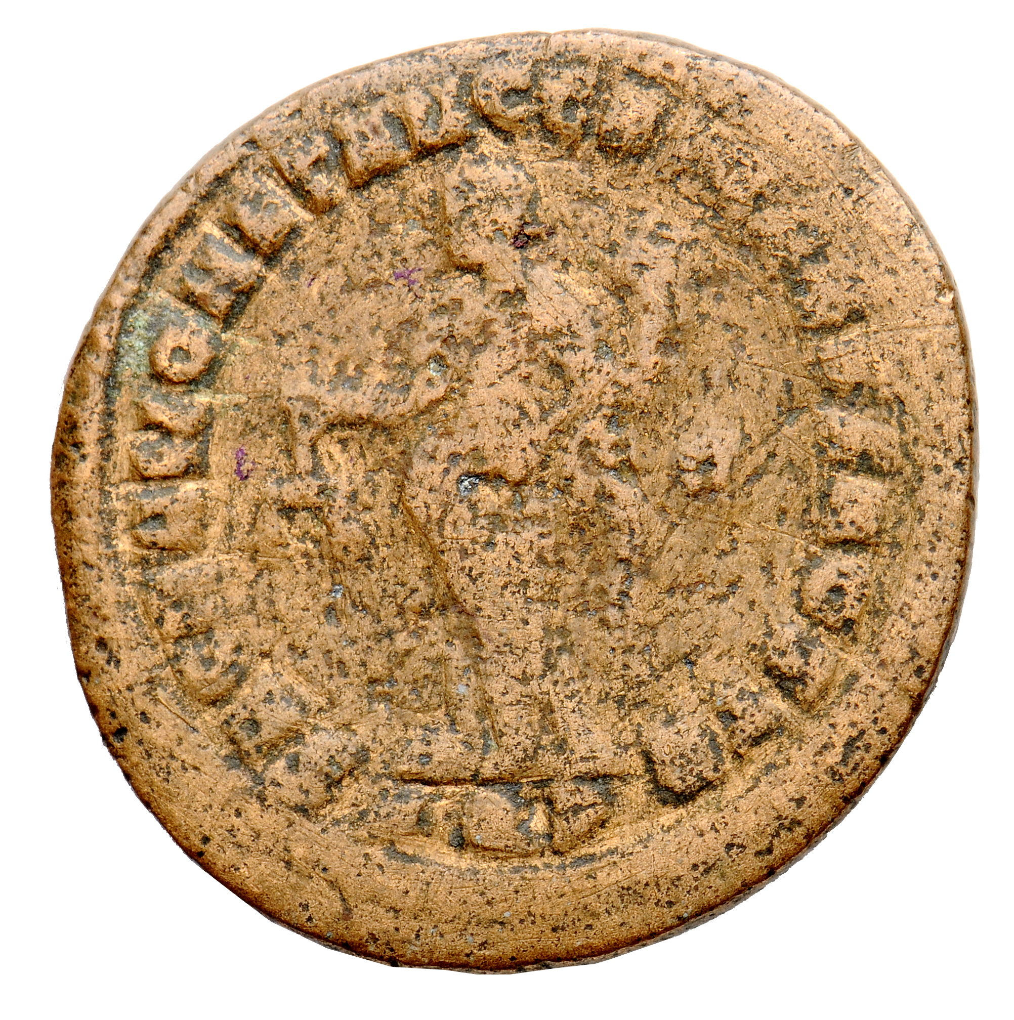 RIC VI Aquileia 33a Maximian reverse, Moneta, draped, standing left, holding scales in right hand and cornucopiae in left ...