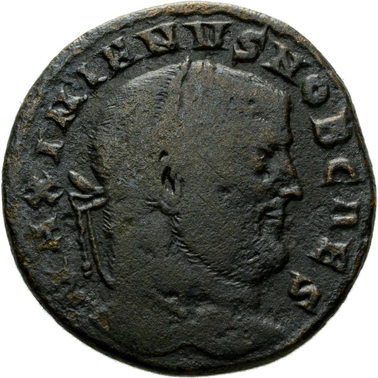 RIC VI Aquileia 40b Maximian obverse, Head of Galerius, laureate, right