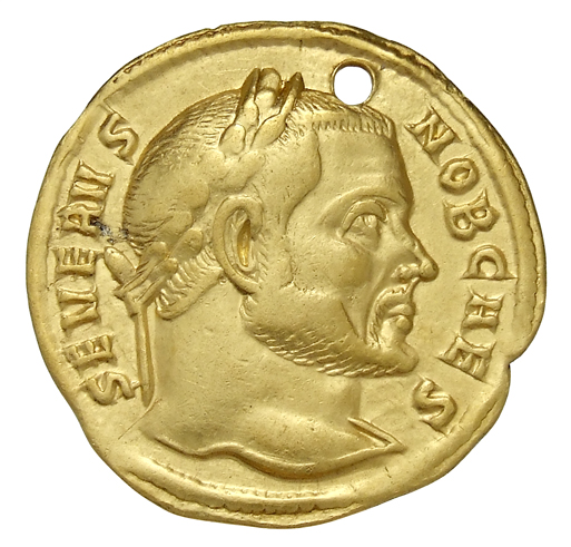 RIC VI Aquileia 44 Constantius Chlorus obverse, Head of Severus II, laureate, right